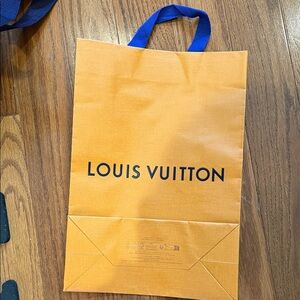 Louis Vuitton Tangerine Bag with Navy Handles